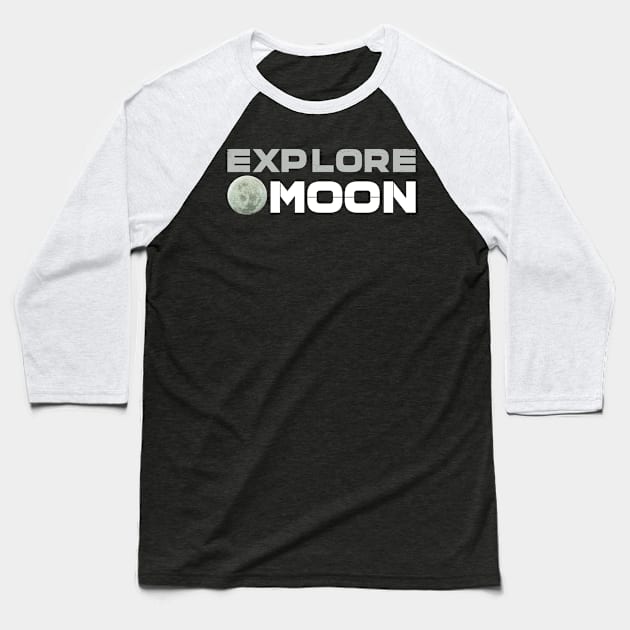 Explore Moon Baseball T-Shirt by RusticVintager